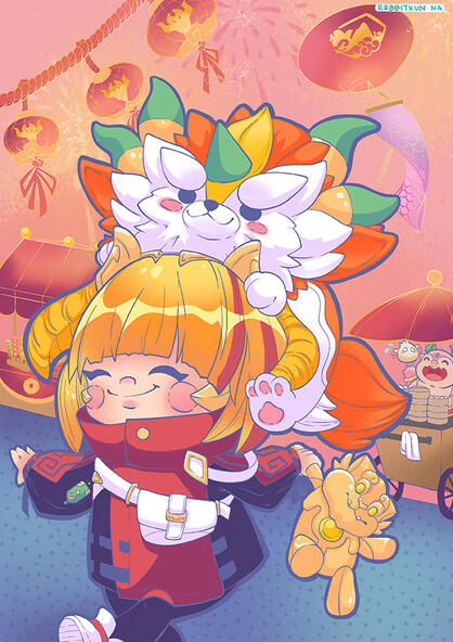 Riot Fan Art Contest 2021 - Lunar Revel Annie and Furyhorn
